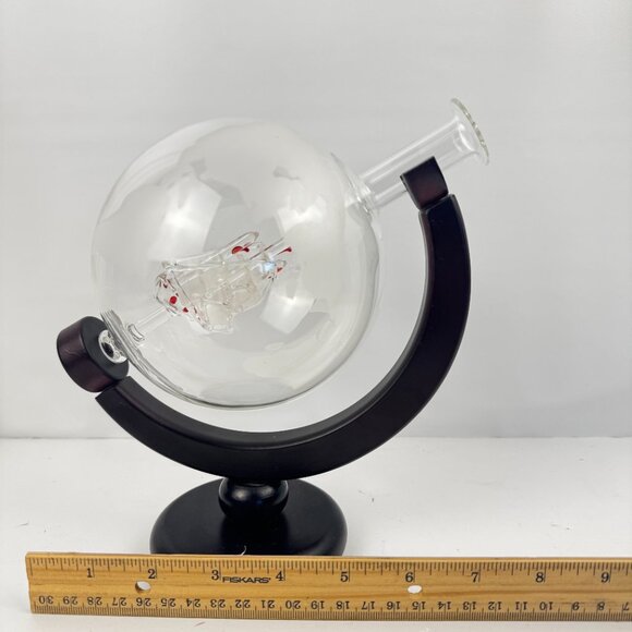 Kempstood Glass Globe Whiskey Decanter 850 ml Hand Blown Inner Galleon Ship READ - Picture 15 of 16